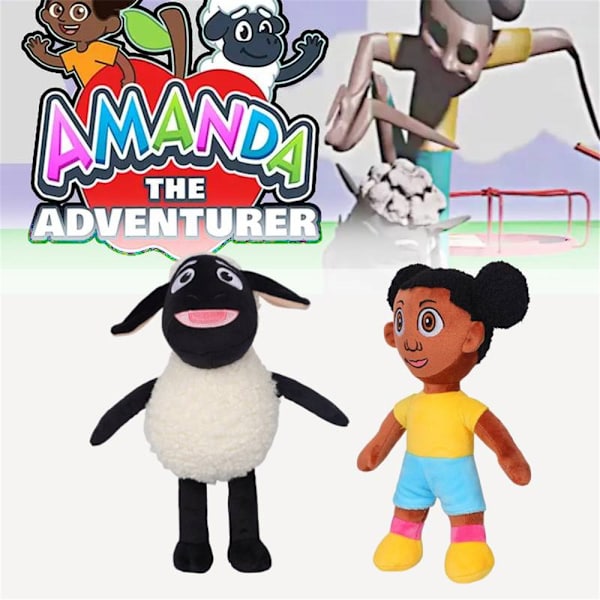 Amanda The Adventurer Plysjleketøy Fylt sau Dukke Dekorasjon Black faced lamb