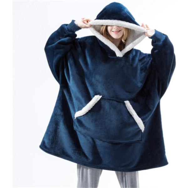 Filt Sweatshirt Oversized hættetrøje V navy