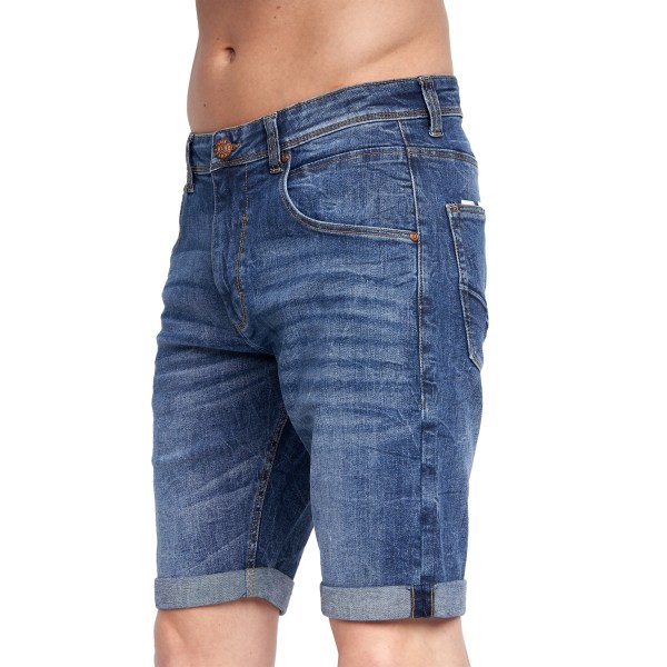 Duck and Cover Herr Musstone Denim Shorts Mid Wash 36R