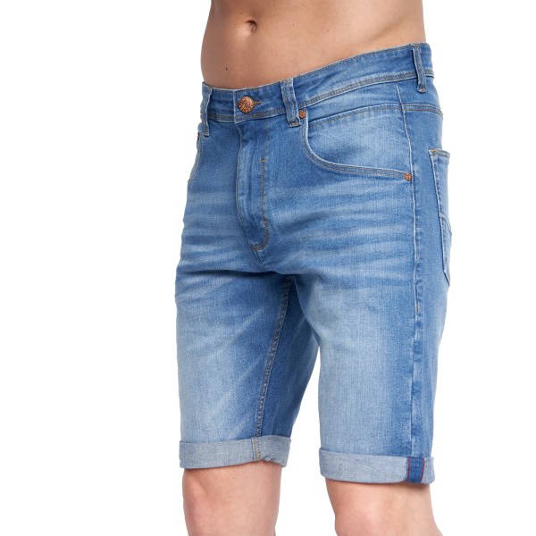 Duck and Cover Herr Musstone Denim Shorts Light Wash 34R