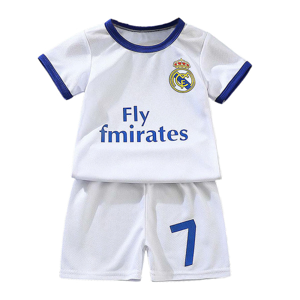Fotboll Träningsdräkt Barn Pojkar T Shirts Shorts Träningsoverall Set - Fly fmirates 7 7-8 år = EU 122-128