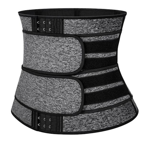 Kvinnor Waist trainer Korsett Svettbälte Trimmer Träning Fitness - grey XL