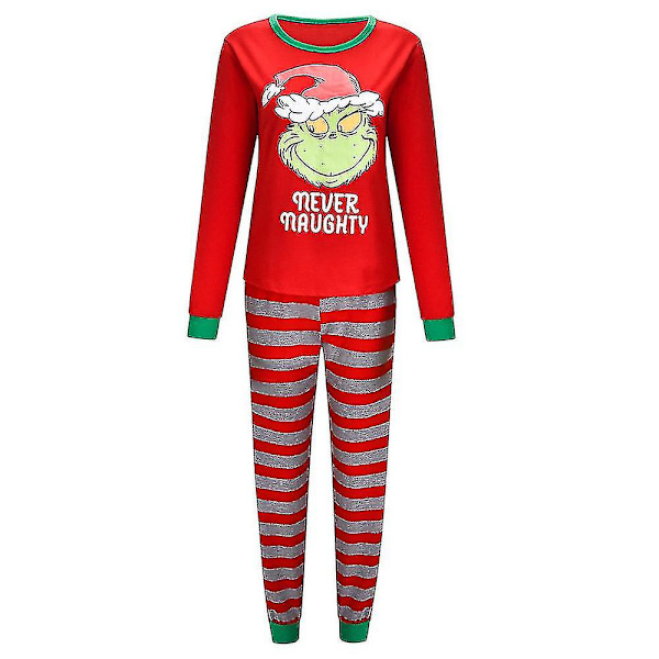 Jul Familj atchande Vuxna Barn The Grinch Pyjamas Set Sovkläder Women M