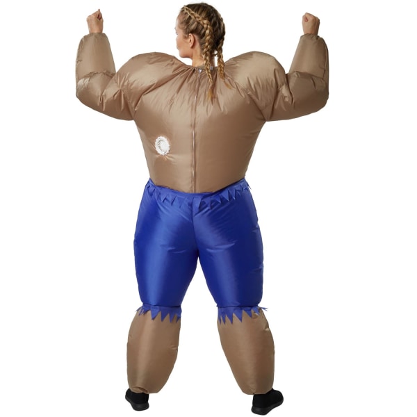 tectake Uppblåsbar dräkt Bodybuilder V brown