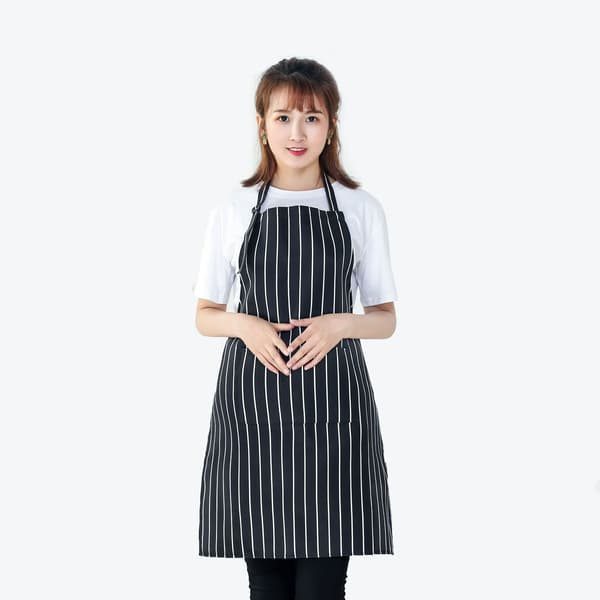 Kokkeforklæde Ren Pinafore SORT STRIBE