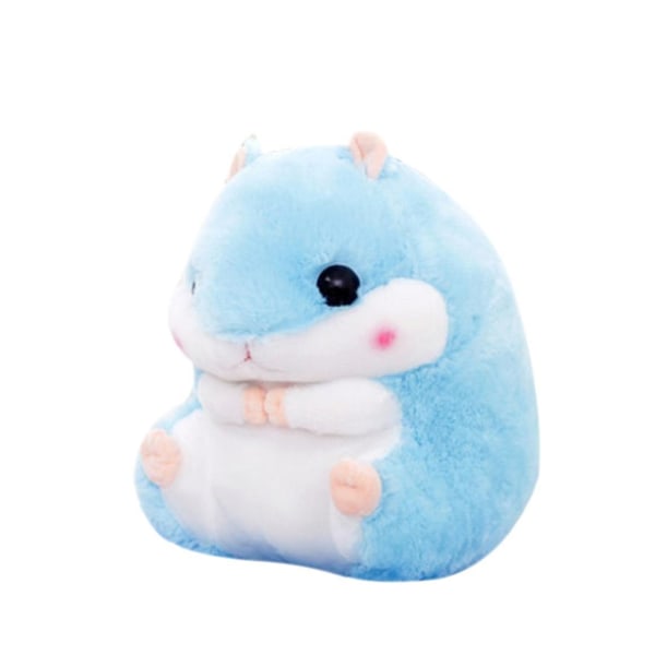 Søte plysj hamster kosedyr leker med filt blue With Blanket