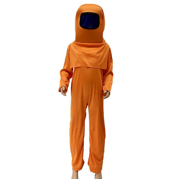Barn Cosplay Among Us Kostumer Fest Kjole 3-delt Sæt Week Gaming Halloween orange M