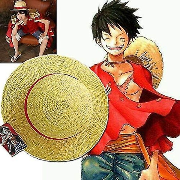 One Piece Hat Anime One Piece Luffy Anime Cosplay Straw Boater Beach Hat Cap Halloween Straw Hat Cos