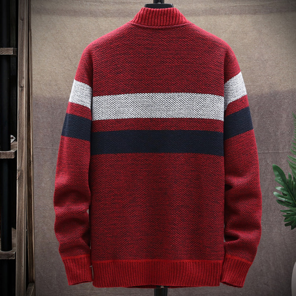 Herretrøye Kappa Strikket strikket genser Casual Jumper Yttertøy Red XL