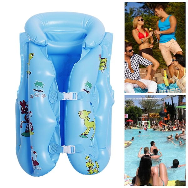 Kaesichild Flytväst Förtjockad Mjuk Ingen luftläcka Säkerhet Snap Barn Bebisar Simning Drifting Båtliv Uppblåsbar simväst Beach Supply A