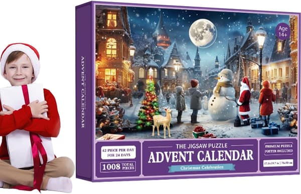 Julpussel, 1008 st julkalender, pussel, 24 dagars jullovspussel A Ty