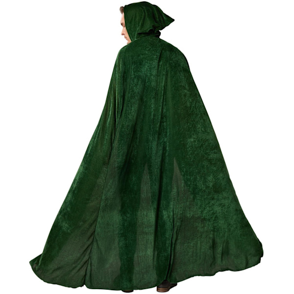 tectake Fløjlskappe med hætte - 116 cm green
