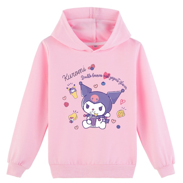 Barn Kuromi Tryckt Casual Långärmad Hoodie Huvtröja Toppar Present Pink V . Pink 140cm