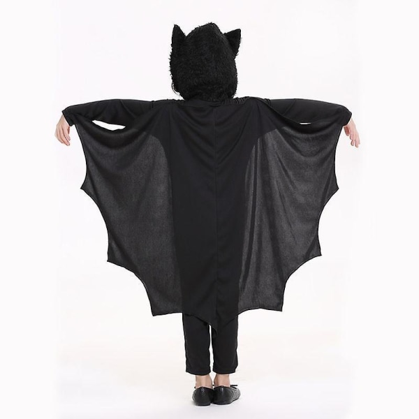 Halloween Cos Costumes For Children Vampire Bat One-piece Suit + Gloves (110-150cm) 120