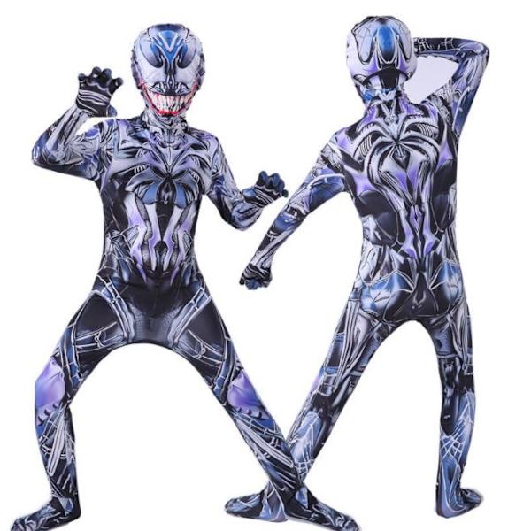 Lapset Pojat Spiderman Fancy Dress Party Jumpsuit Cosplay-asu Valkoinen Punainen 110cm Colored Venom 150cm