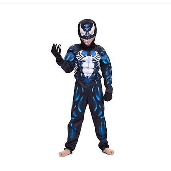 Venom muskelkostym Cosplay Barn Pojke Halloween Barn Dräkt W M