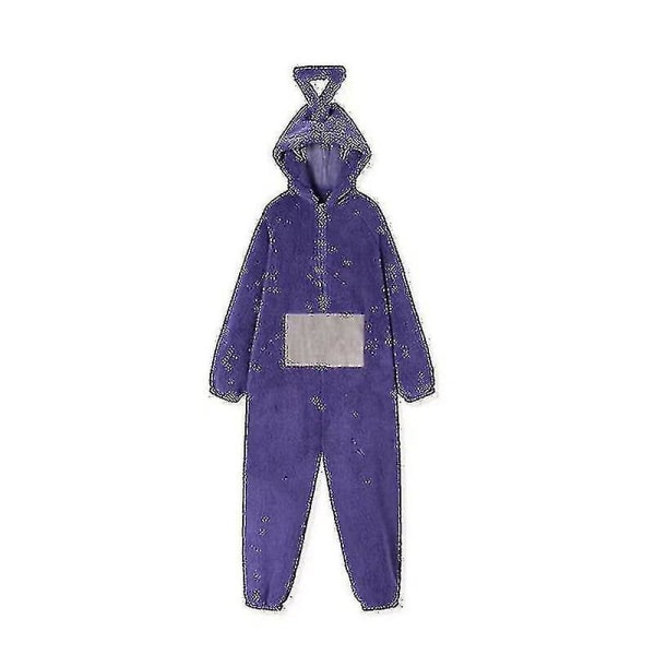 Anime Teletubbies Kostym Vuxen jul Pyjamas ovkläder Jumpsuit Purple S