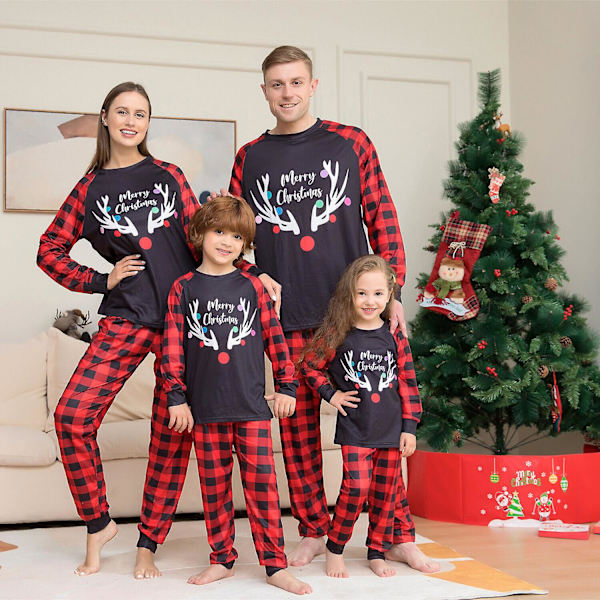 Julpyjamas Familjematchande pyjamas Vuxen Ki