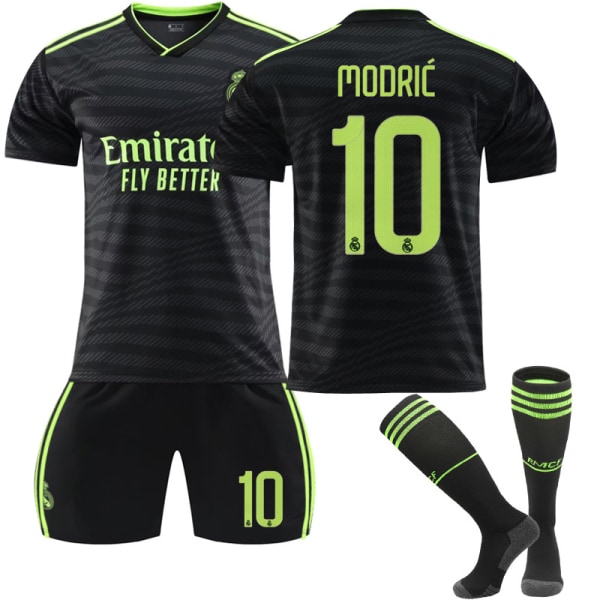 22-23 Ny Real Madrid bortetrøye Kits T-skjortedrakt for trening MODRIC 10 Kids 18(100-110CM)