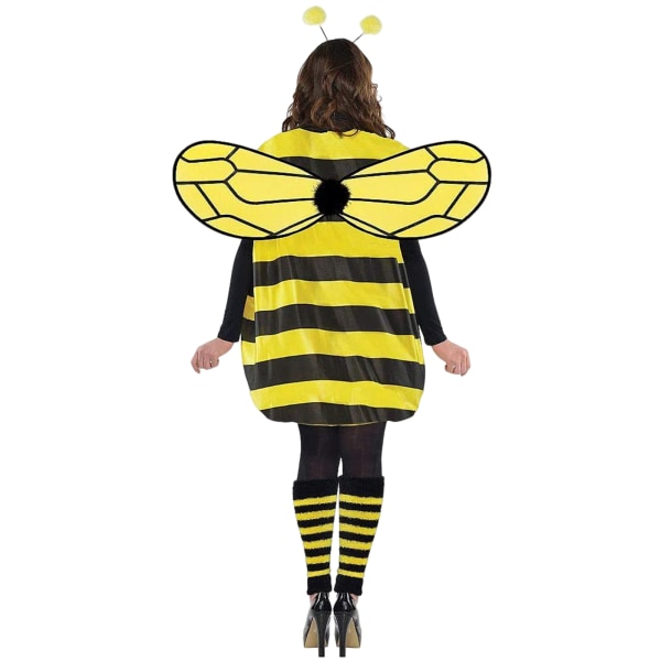 Bee Cosplay-dräkt med Wings Bee-kostymtillbehör W XL