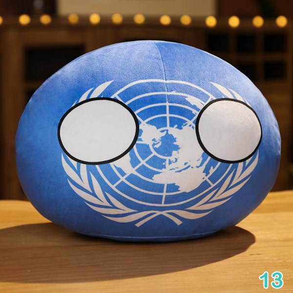 10 cm Country Ball Plyschleksak Polandball henge Countryball 13(United Nations)