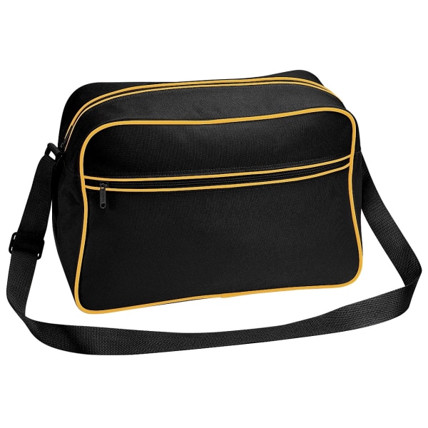 Bagbase Retro justerbar skuldertaske (18 liter) Blac V Black/Gold One Size
