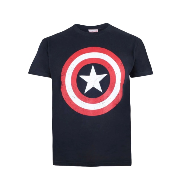 Captain America Poikien Kilpi T-paita 7-8 vuotta Merensininen/Punainen/Valkoinen Navy/Red/White 7-8 Years