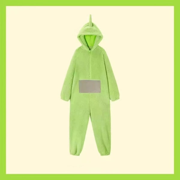 Teletubbies Pyjamas Voksne barn gutter jenter søte jenter tegneserie hjemmekjole vinter fortykning varm Green L 163-168cm