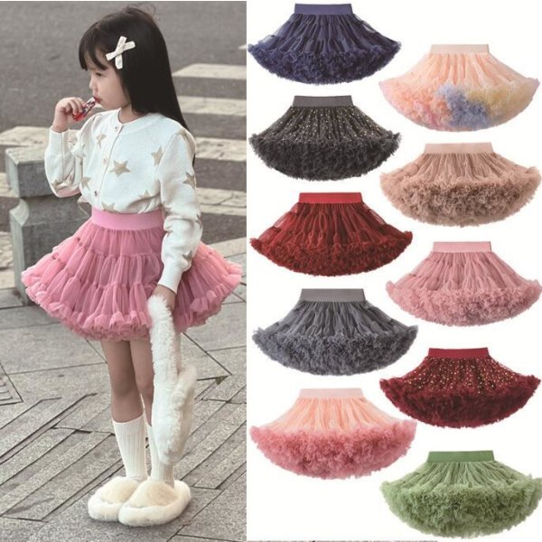 Baby Girls Tutu-kjole - Prinsessens fødselsdagsfestkjole dark grey L