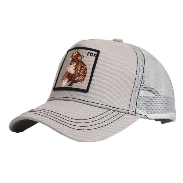 Musta Panther Mesh Keps Baseball Keps Trucker Keps-Fox-Harmaa V
