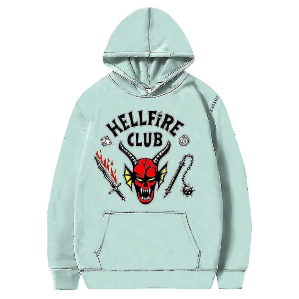 Ting til The Hellfire Club Hoodie Halloween Kostume Hoodie Frakke Green 2XL