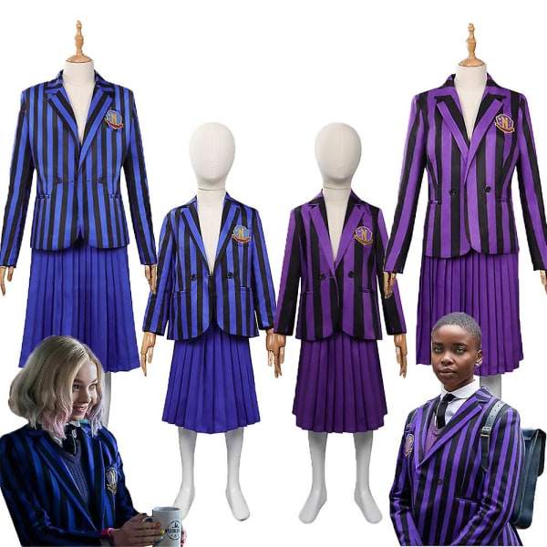 Onsdag Addams Enid Sinclair Joy Sunday Cosplay-sett Enid Kids Size xxl