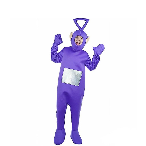 4 färger Teletubbies Cosplay För Vuxen Rolig Tinky Winky Dipsy Laa-laa Po Anime Carnival Kostym Kläder Finklänning Barn Men M Men Blue Kids S