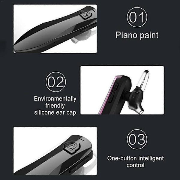 Trådlöst Bluetooth Headset 4.1 för Bil, Lång Standbytid, Mini Handsfree Hörsnäcka med Mikrofon