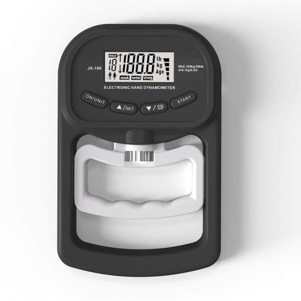 Håndgrepstester, 396lbs/180kg Digital Hånddynamometer Håndgrepsmåler USB LCD-skjerm Håndgrepsdynamometer