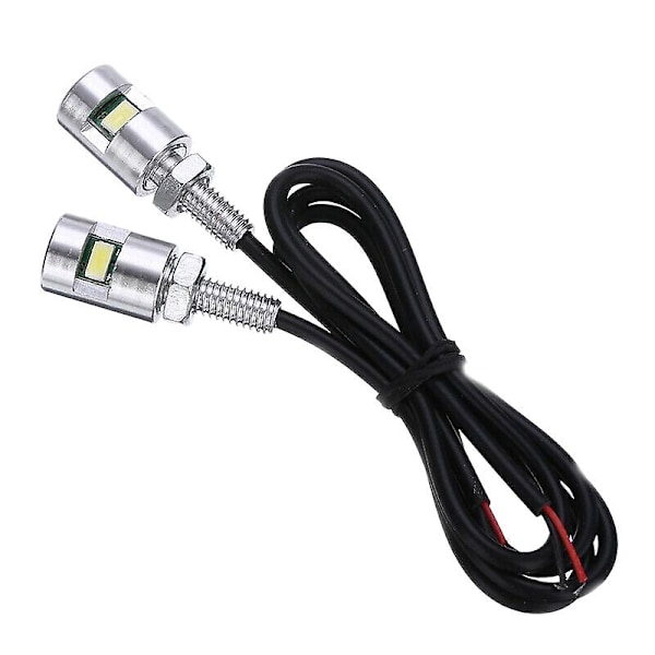 2X Krom 5630 Motorcykel Skruebolt Lampe Bil Universal Nummerpladelys 12V