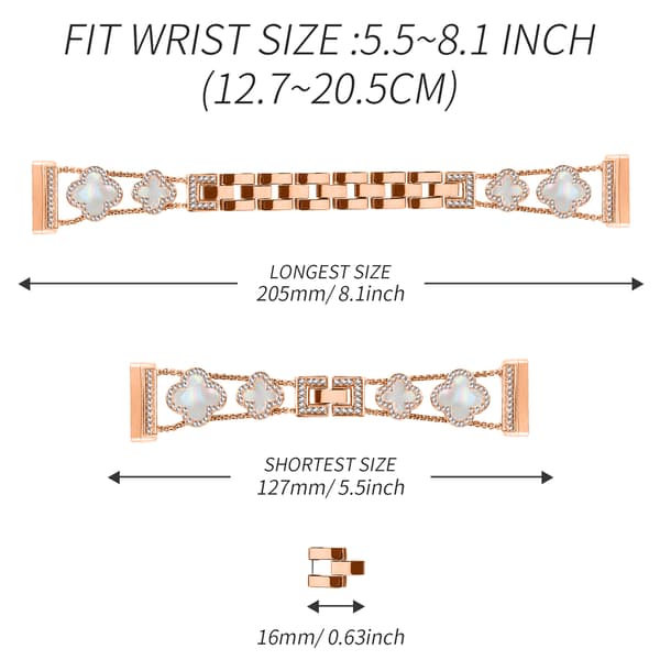 Cloverlink Armband för Fitbit Versa 3/4/Sense 2 Roséguld