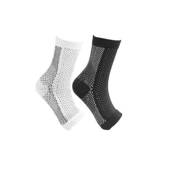 2pairs Neuropathy Compression Socks Ankle Arch Support Protect Socks-xgm