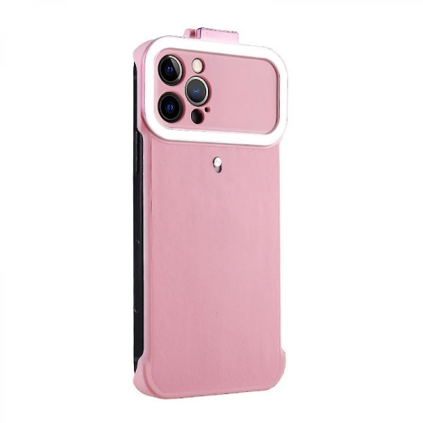 Etui til iPhone 12 med ringlys (pink)