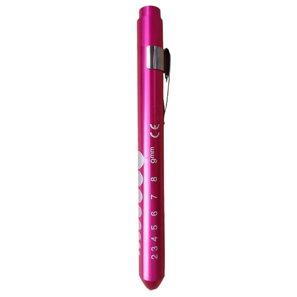 Bärbar pennlampa med pennklämma Återanvändbar hållbar pennlampa för läkare Pink Yellow Light