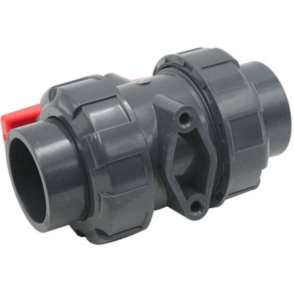 Dobbelt union ventil til opløsningsmiddelsvejsning, 40 mm diameter, PVC kugleventil, kugleventil, kugleventil til swimmingpool, DN32 (indvendig diameter 40 mm)
