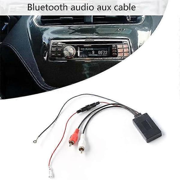 Bilradio RCA Bluetooth Adapter Stereo 2RCA Trådløs Aux Lydkabling kompatibel med DVD CD Computer Højttaler