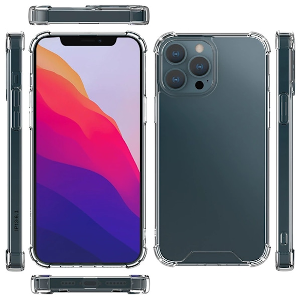 iPhone 12 Kuori - Erittäin Iskunkestävä ja Kestävä Läpinäkyvä