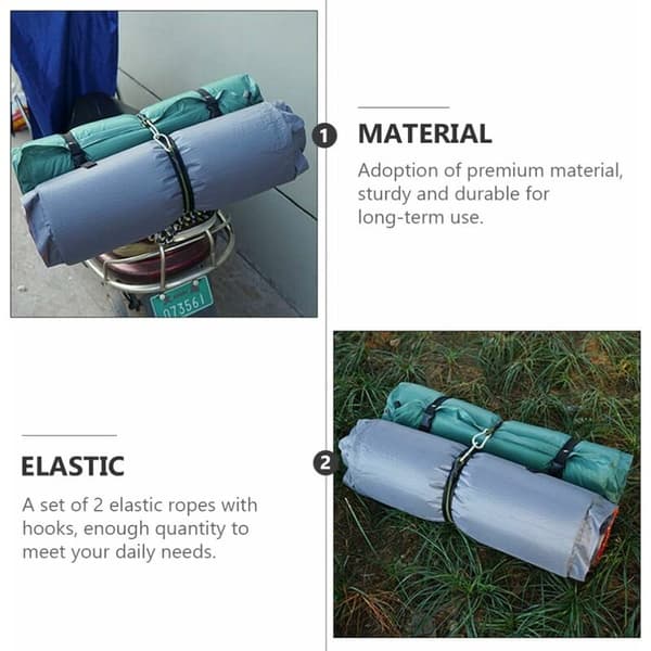 Sæt med 4 kraftige 30 cm elastiksnore til camping, bagage og rejser