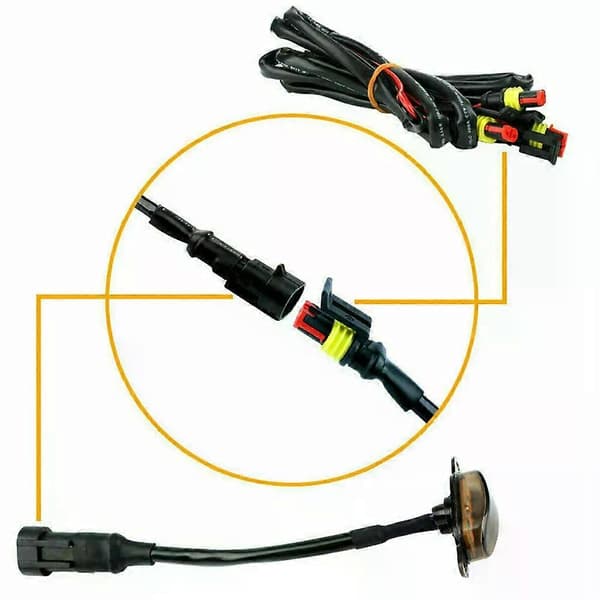 4 stk. LED-lys til frontgrill til Jeep til Grand til Cherokee, gule LED-kørelys, Raptor-stil grillbillygter