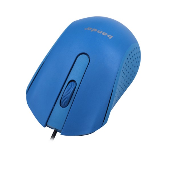 1 stk kablet mus, 3 knappers bærbar ergonomisk mus, optisk mus for bærbar PC (blå)