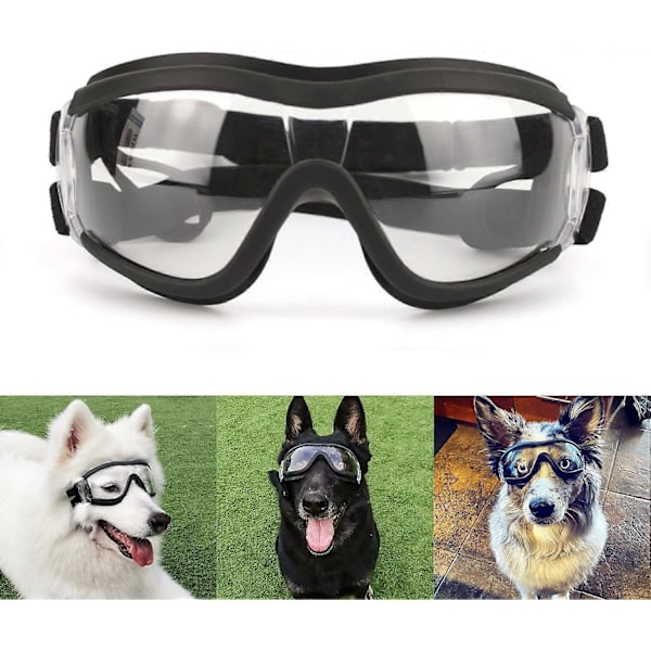 Hundglasögon Transparenta Husdjurssolglasögon Vattentäta Vindtäta Ögonskydd för Stor/Mellan Hund