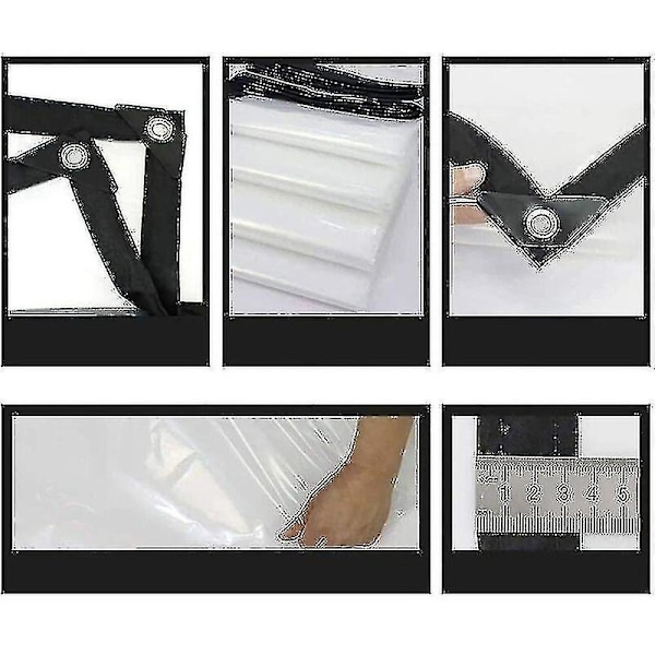 Transparent Vattentät Presenning Med Öglor, Pe Multifunktionell Vattentät Rivtålig Ultralätt Presenning Presenning(storlek:2*3m)