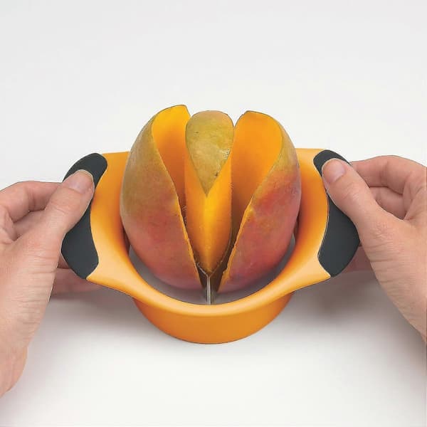 Mangokutter - Fruktskærer i rustfritt stål - Oransje og svart