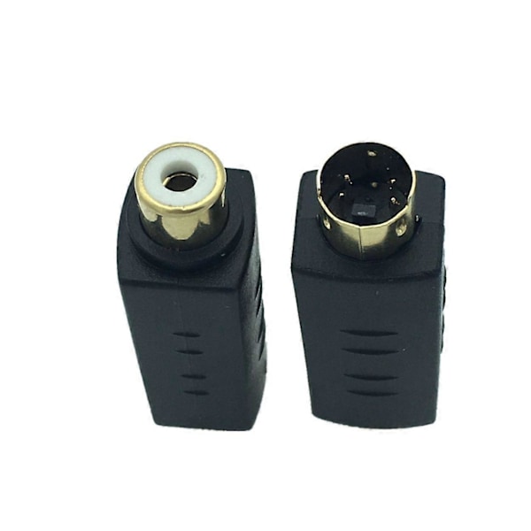 S-Video Han till RCA Hon Composite Video Adapter Plug Konverterare, Mini Din 4 PIN Koppling Förlängning